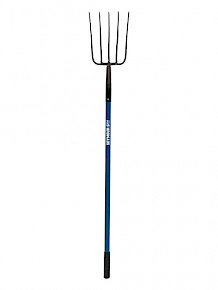 Manure Fork, 5 Tines, 48” Blue Fiberglass Handle
