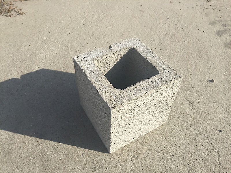 Concrete Block - 1/2 Block - 8x8x8 | Bee Green Recycling & Supply