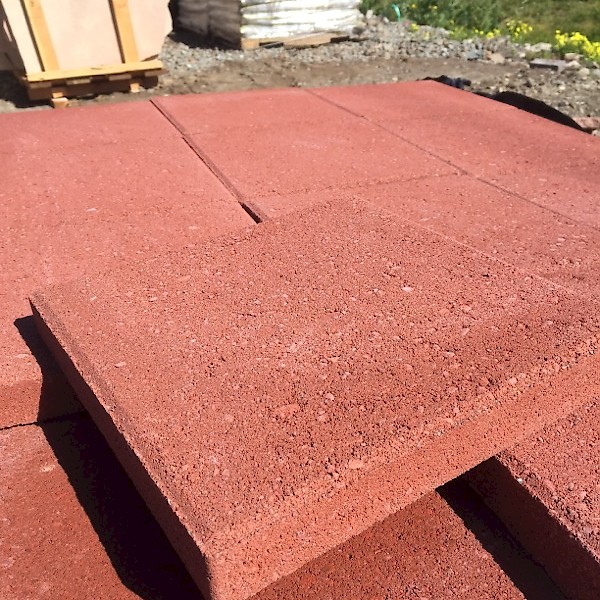 Patio Stepping Stones 12 Square, Red Patio Stone