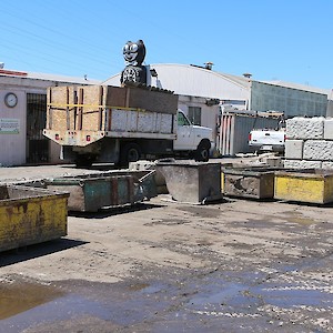 Truck on scale at Commercial Waste & Recycling in Oakland, CA